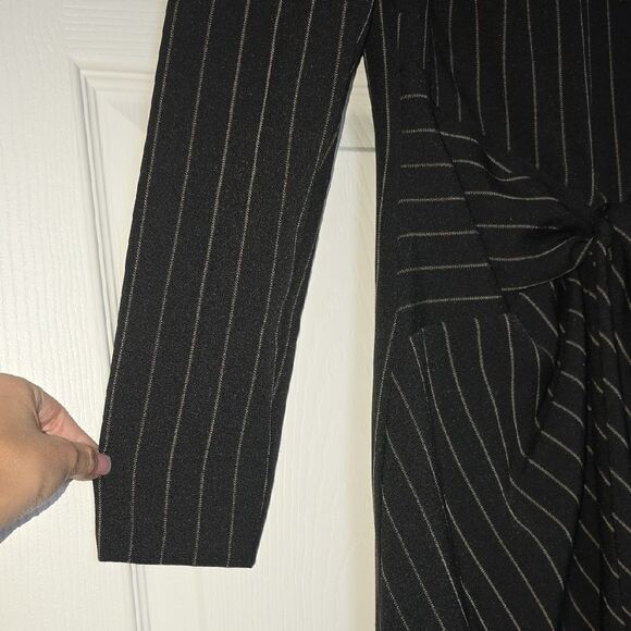 DKNY legant Black Striped Dress NEW - Picture 7 of 10